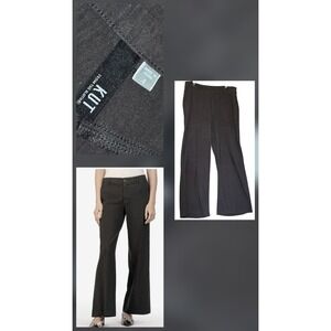 Kut From The Kloth size 4 30x26 Linen Grey Wide Leg Ankle Pants Classic City